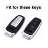 TPU Leather Car Remote Key Cover Case For A3 A4 B9 A6 C8 A7 S7 4K A8 D5 S8 Q7 Q8 SQ8 E-tron 2018 2019 2020 2021 Accessories