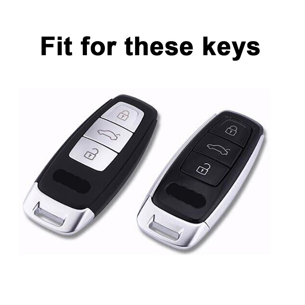 TPU Leather Car Remote Key Cover Case For A3 A4 B9 A6 C8 A7 S7 4K A8 D5 S8 Q7 Q8 SQ8 E-tron 2018 2019 2020 2021 Accessories