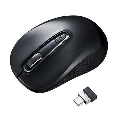 Sanwa Supply Wireless Blue LED Mouse Type-C (Black) MA-WBLC41BK