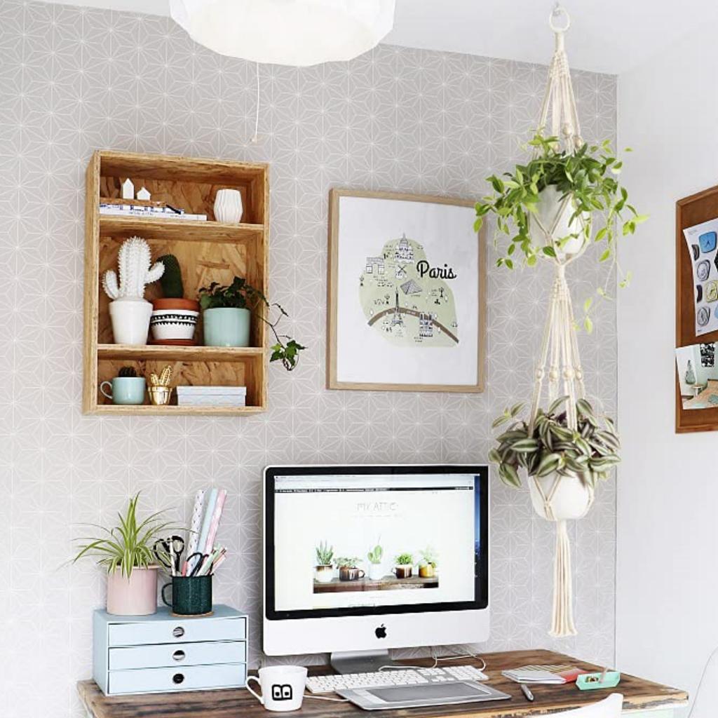 Hanging Plant Handmade Macrame Plant Hanger Flower Pot Planter Hanger Wall Decor Courtyard Garden Hanging Planter Hanging Basket