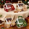24 Pcs Christmas Gingerbread House Gift Box Paper House Treat Boxes for Holiday Party Favors Cookie Candy Gifts Packaging