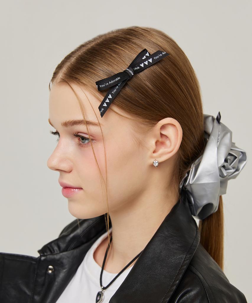 Vvv [Set] Logo Ribbon Clip Hairpin