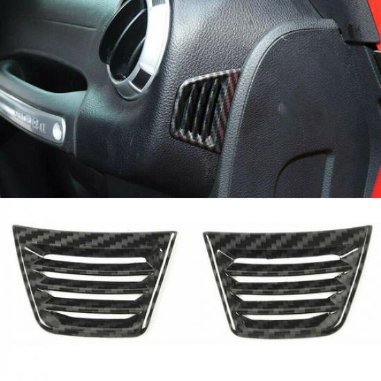 Carbonfaser Konsolenseite Klimaanlagenausströmer Zierleiste für 11+ Jeep Wrangler JK