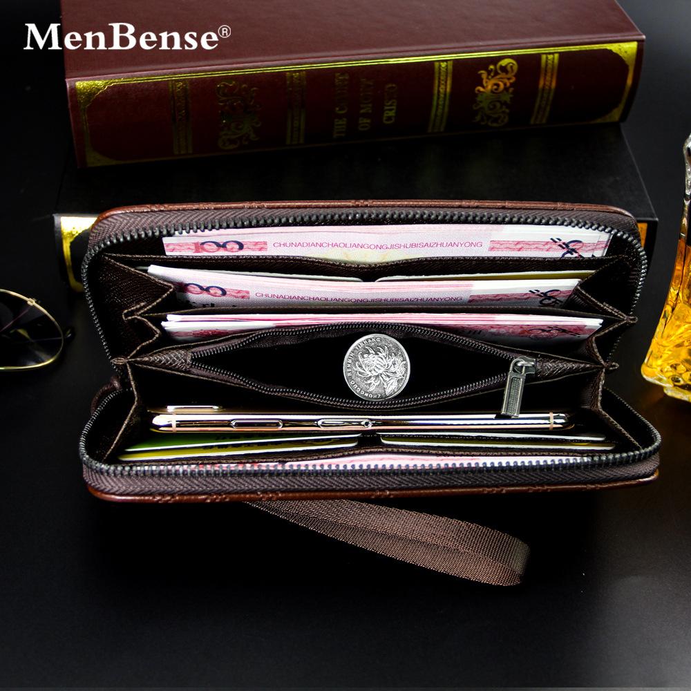 Schoolbag Plaid New Men's Zipper Clutch Bag Long Casual, Large Capacity Men's Wallet Wallet