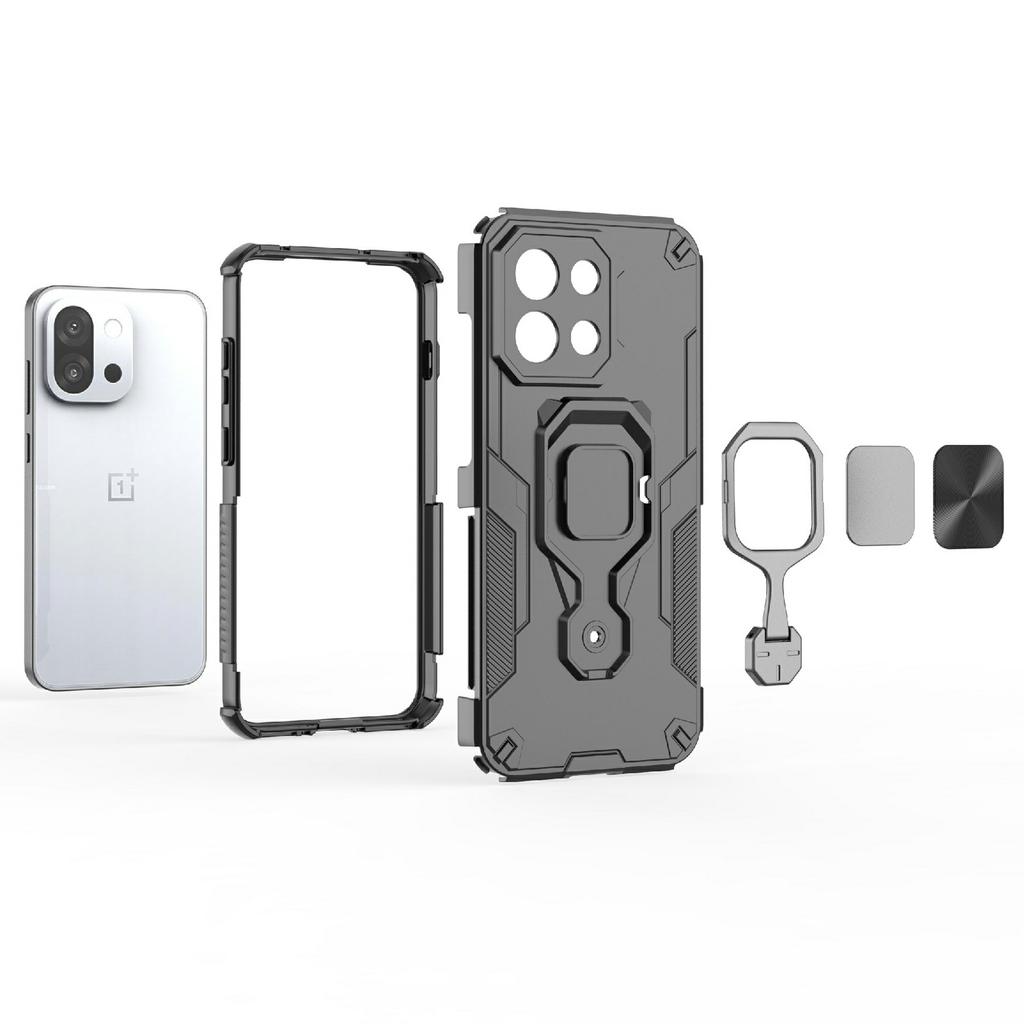 For OnePlus 13T 5G Case Rotatable Ring Kickstand PC+TPU Shockproof Phone Cover