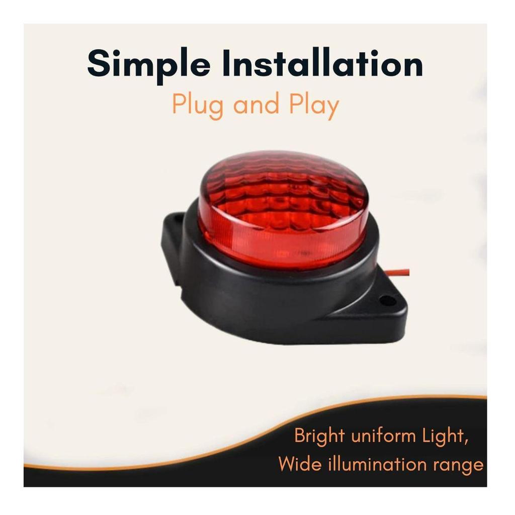 APSMOTIV 6 STÜCK LED Markierungsleuchten Anhänger 24V Wasserdicht Rot Hühneraugen für Sattelzugmaschinen Freightliner Cargo – Universelle Passform