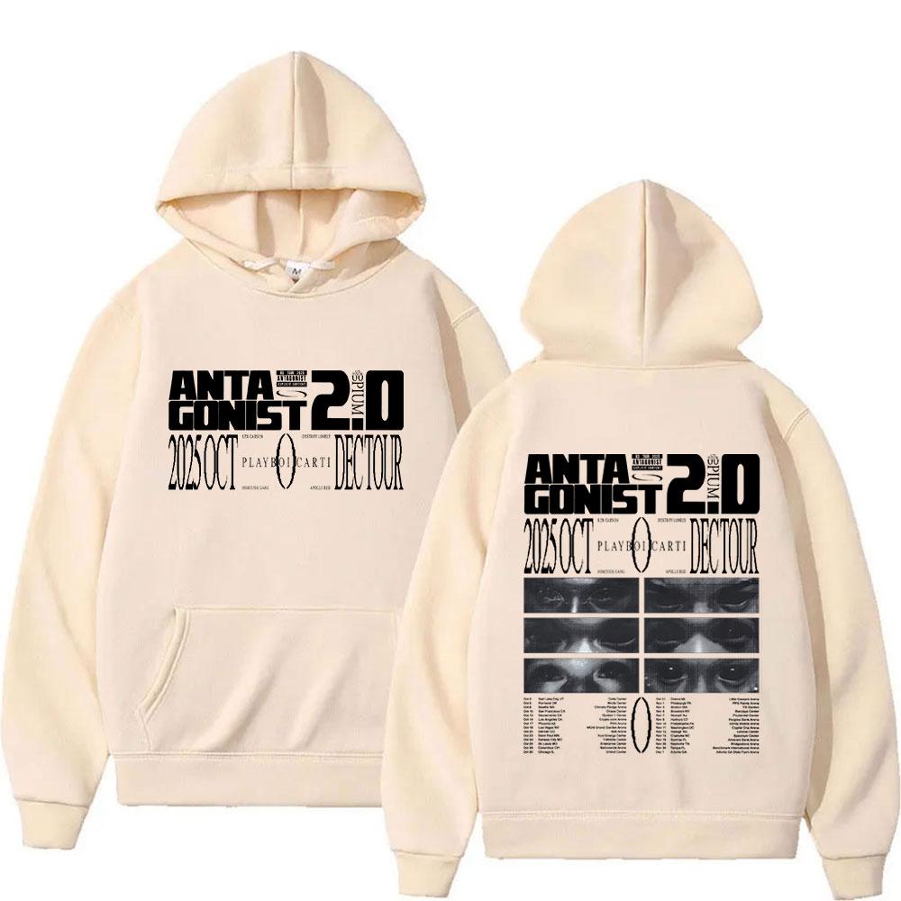 Raper PLAYBOI CARTI ANTAGONIST Tour Album Nowa Bluza Mężczyźni Kobiety Moda Długi Rękaw Oversize Bluza Hip Hop Streetwear