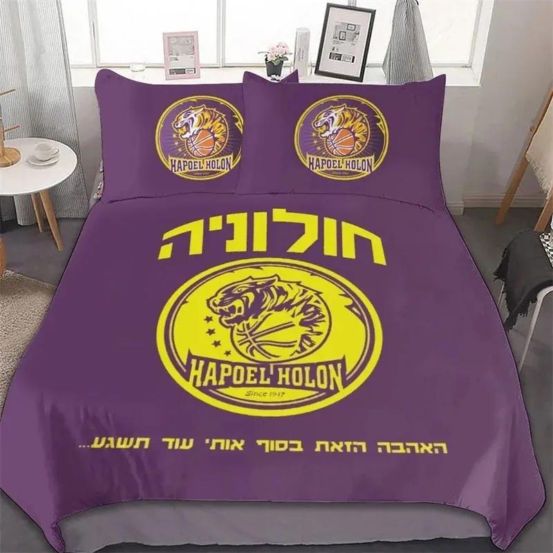3D-gedruckte Hapoel Holon Ganzjahres-Bettbezug Bettwäsche Bettdecken-Sets Weiche Steppdeckenbezüge und Kissenbezüge Einzelbett Doppelbett Queen King