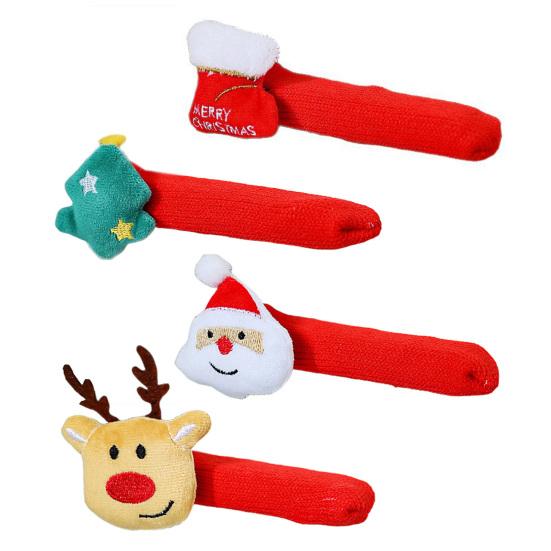 Christmas Door Handle Covers Santa/Christmas Tree/Snowman/Reindeer Door Knob Protectors for Winter Christmas Kitchen Bathroom Home Decor