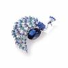 Retro Peacock Crystal Brooch With Alloy Enamel Pin For Women And Men