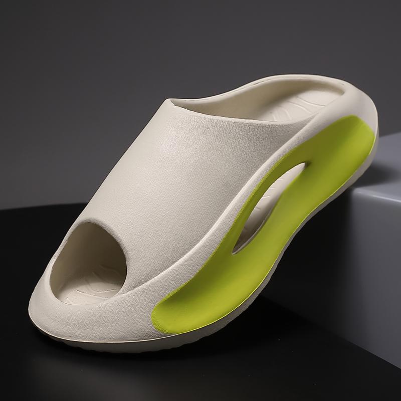 

Летние тапочки на толстой подошве для мужчин и женщин, мягкие тапочки из ЭВА для дома, сандалии, легкая пляжная обувь, мужские тапочки, шлепанцы 40-41