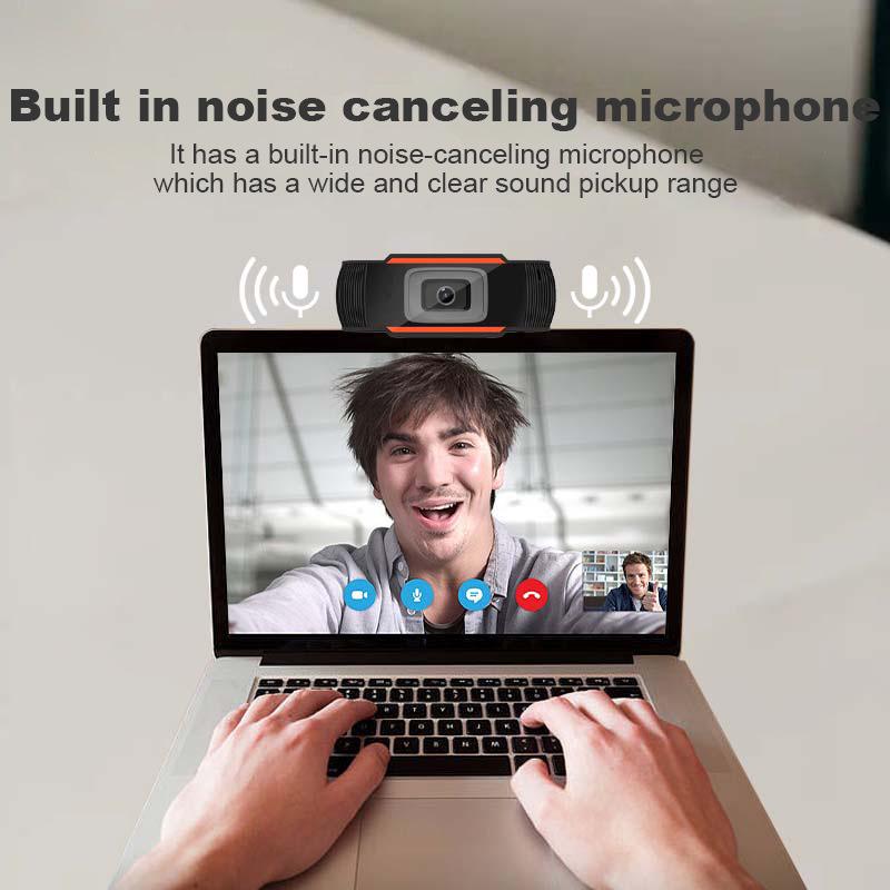 1080P HD USB Computer Camera for Desktop/Laptop - Ideal for Online Classes & Meetings.
