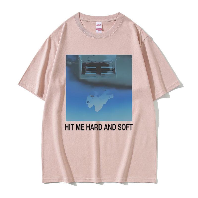 2026 Summer Cotton Printed TShirt Hit Me Hard and Soft Unisex WOMEN Loose Casual Hip Hop Rap Streetwear Breathable Comfort Top