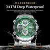 E108 Luxury Stainless Steel  Multifunction Men Quartz Watch Alarm Calendar 30M Waterproof Luminous Watch for Men
