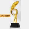 Individuell Kreative Flügel Goldene Ähre Weizenähre 5 Sterne Harzmedaille, Auszeichnung für hervorragende Mitarbeiter, Heimdekoration Kristallpokal 1 Stück
