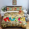 Colorful, musical, doodled. Bedding Duvet cover sets Duvet covers Pillowcases gifts (1 * Duvet Cover 2 * Pillowcases, without duvet insert)