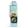 1PC Big Tire Monster Truck Cartoon Print 750ml Color Plastic Sports Water Bottle Leakproof Flip Straw Lid Suitable for Sports Office Home Use