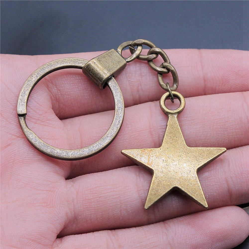 30mm Keychains Sun Moon Pentagram Vintage Jewelry Supplies QY047