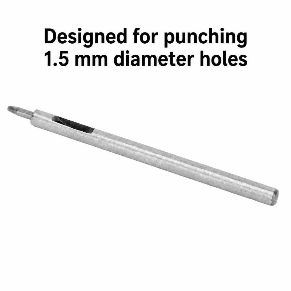 3pcs 1.5mm Hole Size Round Hole Puncher Straight Round Punch DIY Punch Tool  For Belts