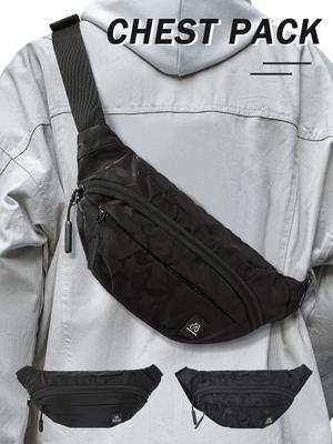 Men's Chest Bag Large Capacity Fanny Pack Adjustable Strap Leisure Casual Fashion Shoulder Bag Sports Versatile Crossbody Bags