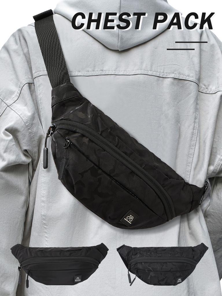 Men's Chest Bag Large Capacity Fanny Pack Adjustable Strap Leisure Casual Fashion Shoulder Bag Sports Versatile Crossbody Bags