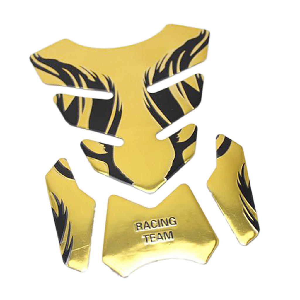 Motorcycle Tank Pad Gel Oil Gas Fuel Tank Protector Fishbone Decal Sticker