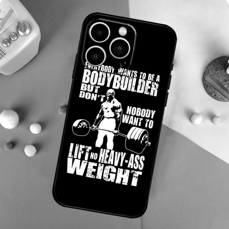 Bodybuilding Gym Fitness Phone Case For iPhone 17 Pro Max 16 13 12 11 14 15 Pro Max Plus Mini 16e 17 Air Back Cover