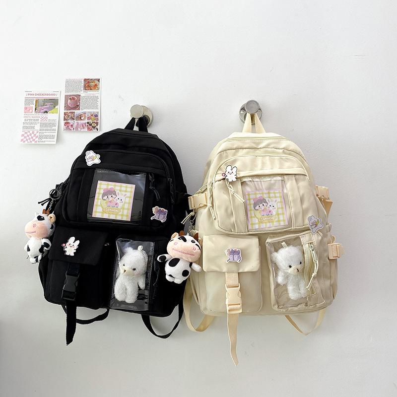 Cute Cartoon Girl Backpack, Girls' High-end Schoolbag, Instagram High Appearance Level Backpack, Lightweight Student Schoolbag
