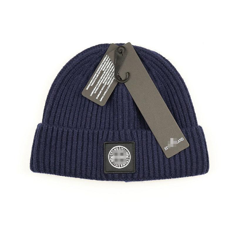 

Зимние шапки женские шапки толстые теплые шерстяные шапочки One Size темно-синий