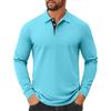 Men's Solid Color Button Lapel Long Sleeve Top Men's Casual Fashion Long Sleeve Top