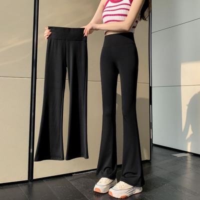 Shark Pants Flared Pants Women, Outside Bottoming Pants, High Waist Thin Slim Slim Hip Lift, Belly Yoga Horseshoe Pants