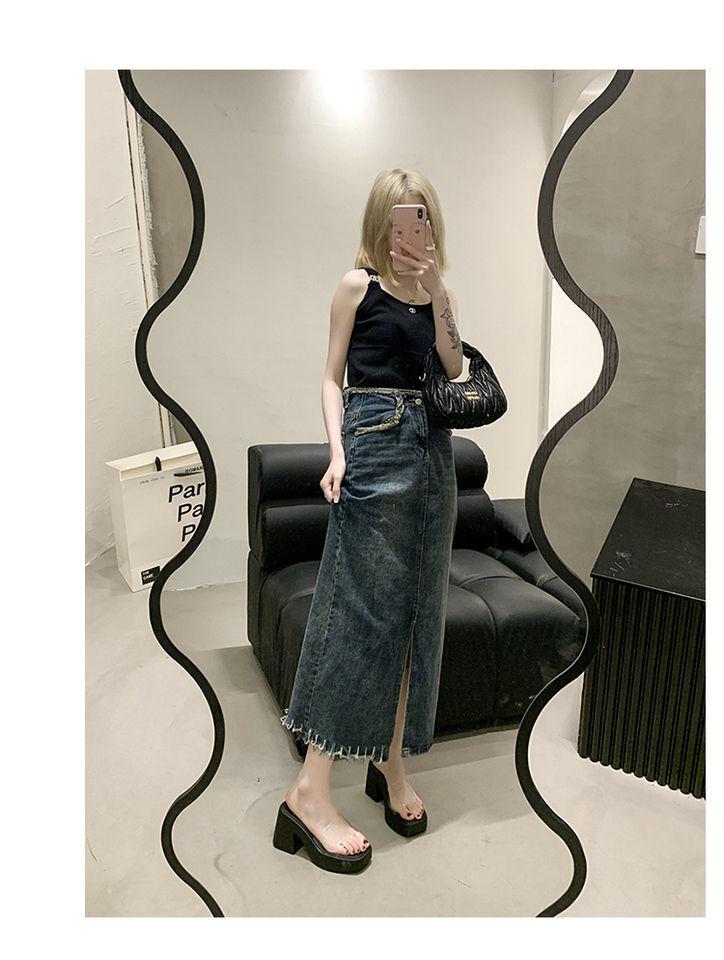 Transparent High-heeled Shoes Thick-heeled Slippers Women's Summer Outer Wear Increases Height, Small People Are Not Tired of Feet 2025 New Thick-s