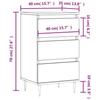 VidaXL Buffet gris béton 40x35x70 cm bois d'ingénierie 831088