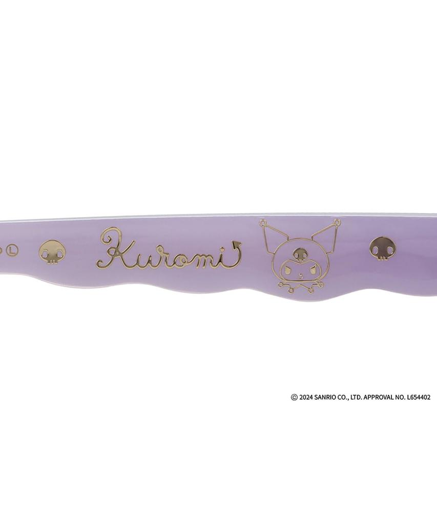 Oval Glasses Eye Examination Fashion Prescription Lens With or Without Adult Sanrio Characters Purple [Zoff] Eyeglasses, Adjustment, Glasses,