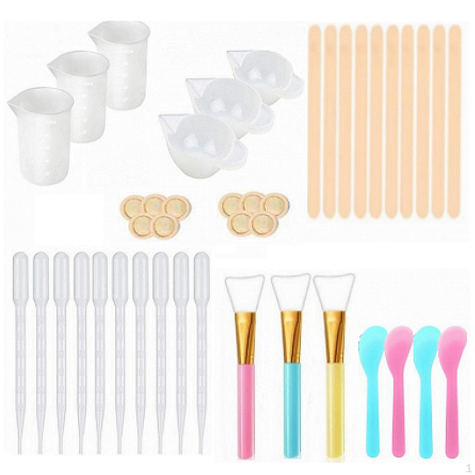 

Durable Measuring Cups Kit Resin Tool Starter s Dispensing Cup Finger Cots Spoons Epoxy 43Pcs