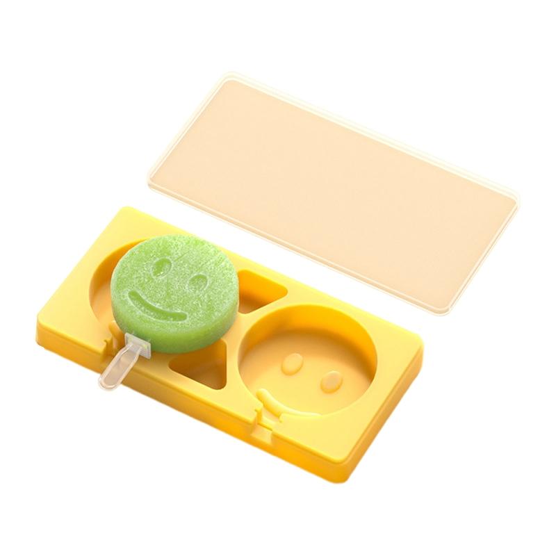2 Cavities/3 Cavities Ice Cream Molds Silicone Ice for Pop Mold Ice Cream Maker Ice Cream Tray for Kitchen Party Hand Ma оранжевый