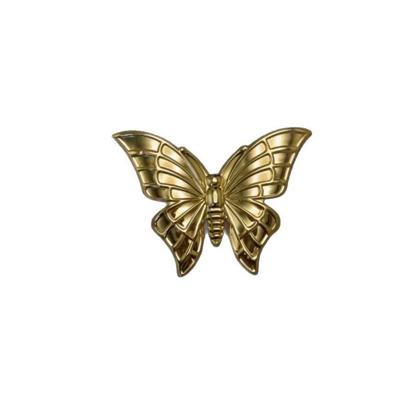 1Pcs Gold Color Retro Metal Embossed Butterfly Women'S Brooch Ocean Style Lobster Decoration Pins Party Wedding Jewelry
