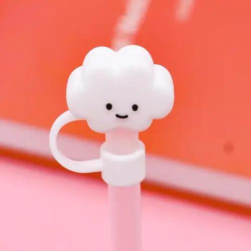 Cute Strawberry Straw Covers For Stanley Tumbler Cups Accessories Kawaii Silicone Straw Toppers Protector Cap For 10mm Straws