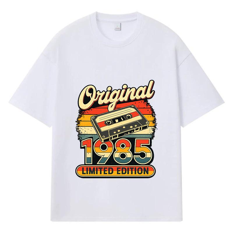 1985 Original Limited Edition Printed Graphic Summer Men T-shirt Casual Oversized 100% Cotton Y2k Harajuku Streetwear