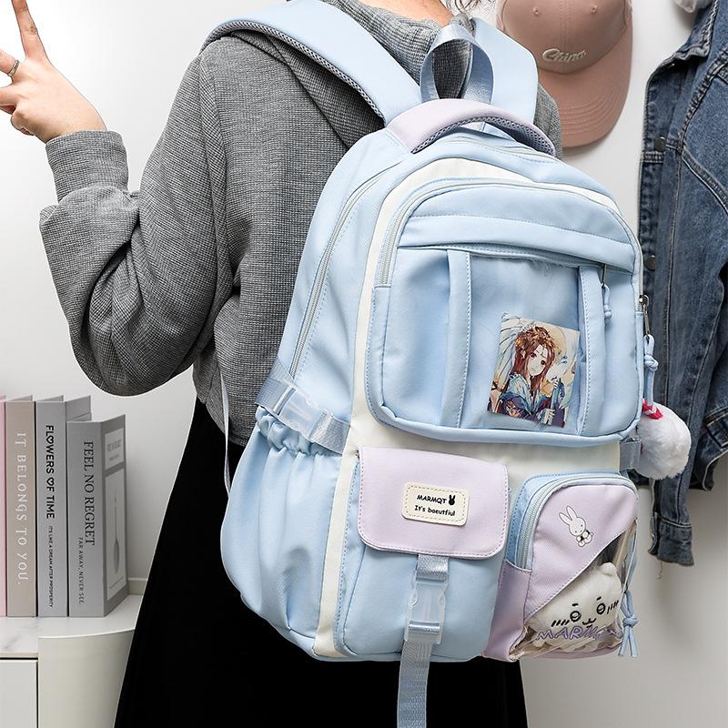 2025 new schoolbag female college student cute large capacity computer backpack junior high school student travel bag high school backpack