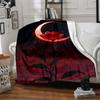 1pc Moon Rose Blanket, Lightweight Flannel Throw Blanket for Sofa, Bed, Travel, Camping, Living Room, Office, Couch, Chair, and Bed