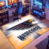 West Coast Eagles Logo Rug, Non-slip Rug, Suitable for Living Room, Bedroom, Game Room, Computer Room and Home Décor.