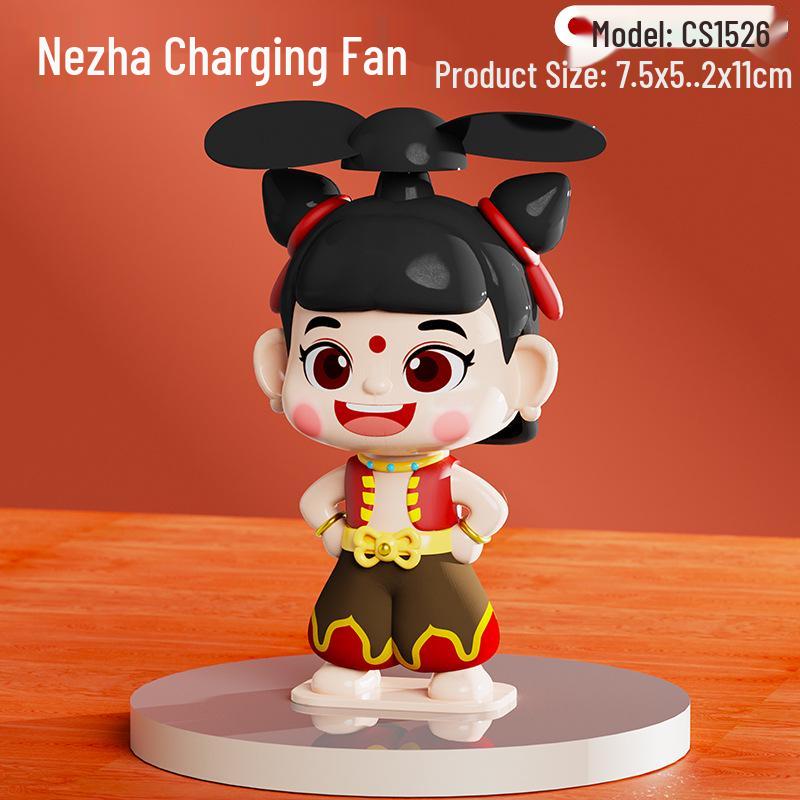 

Cartoon Doll Portable Handheld Fan with TYPE-C Charging - Perfect Student Gift for June 1st Activities 7.5x5.2x11 CM