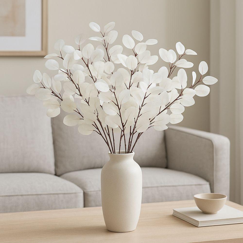 

41cm Fake Eucalyptus Leaf Realistic Simulation Plants Office Hotel Decor бежевий