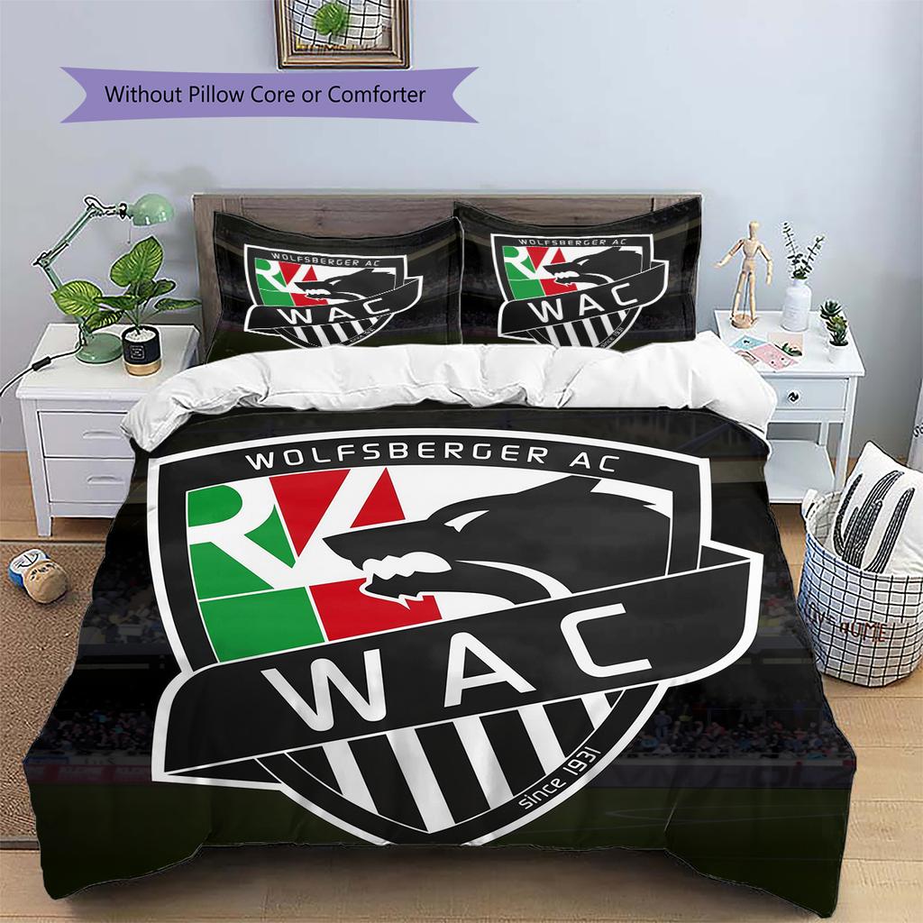 Wolfsberger AC Motif Literie Décoration de Maison Cadeau d'Anniversaire et de Fête (1 housse de couette + 2 taies d'oreiller, sans garniture.)