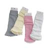 Breathable Mid-Calf Sock Mesh Knee High Socks Retro Knit Calf Socks Casual Wear