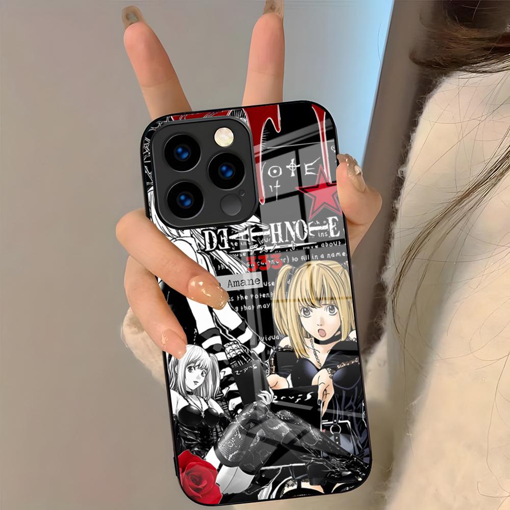 Anime Death Note Phone Case For IPhone 17 Pro Max 16 15 14 Pro Max 13 11 Plus Glass Cover