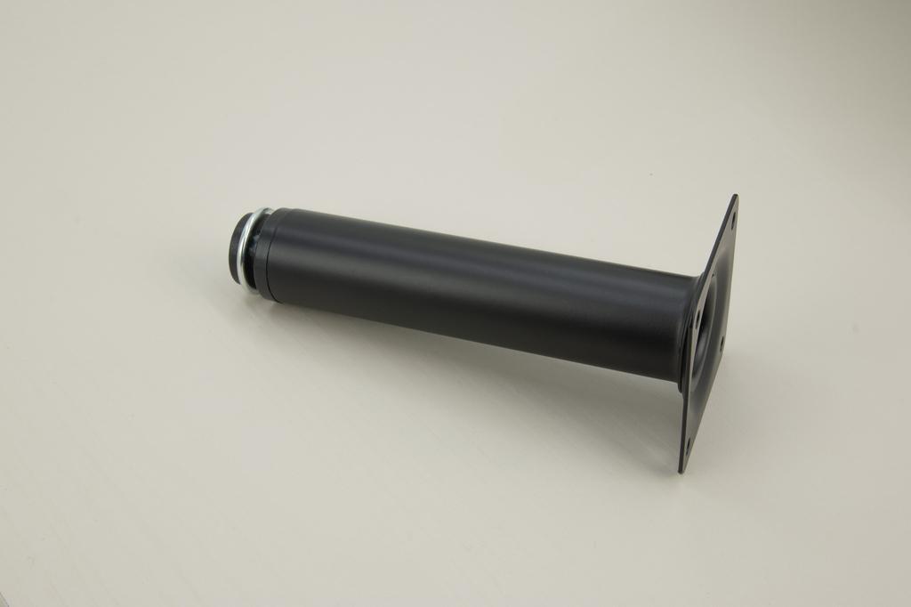Furniture leg Straight black height 15 cm adjustable height