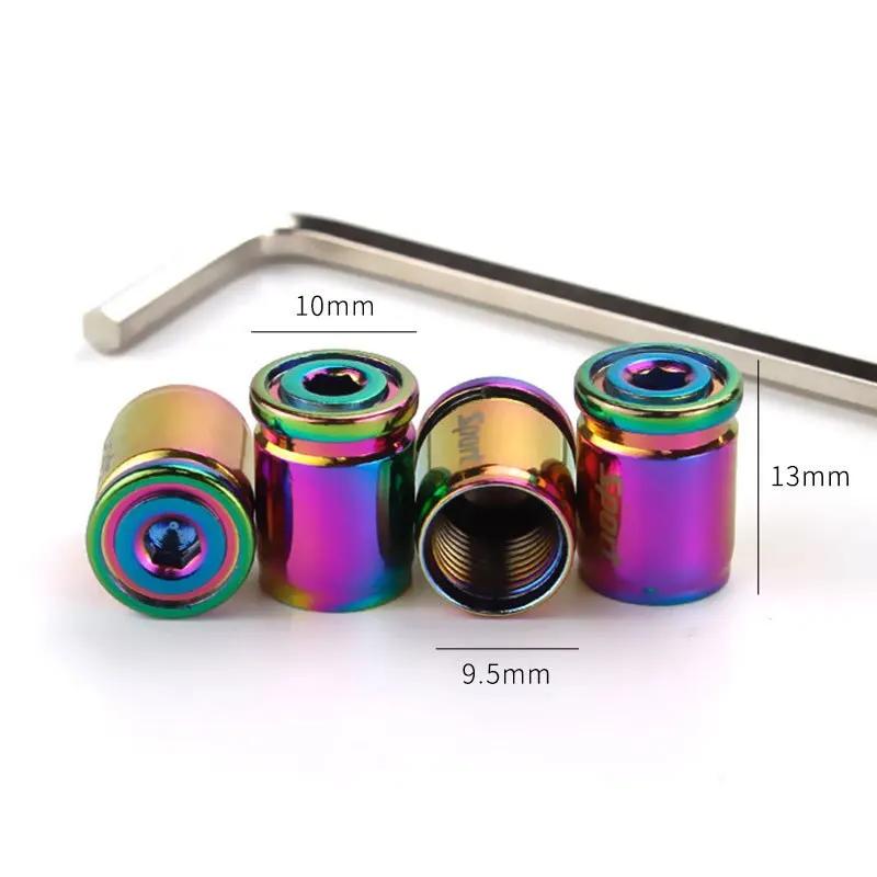 Auto Reifenventilkappe Aluminium Auto Staubdichtkappen Diebstahlschutz Reifenradschaft Luftventilkappen Sportmodifikation für Alle Modelle