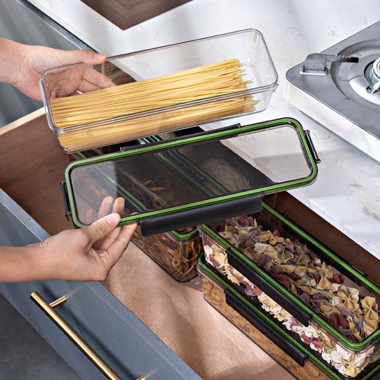 Storage Box Large Capacity with Silicone Seal Moisture-Proof Visible Design Sealed Food